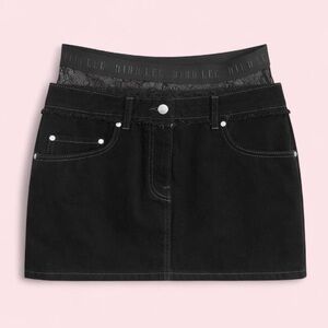 Dion Lee Black Mini Skirt